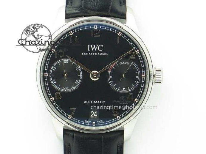 MIROTIME 0701 Lightweight Portuguese Tourbillon IW504602 SS ZF Best Edition Gray Dial on Brown Leather Strap 7177